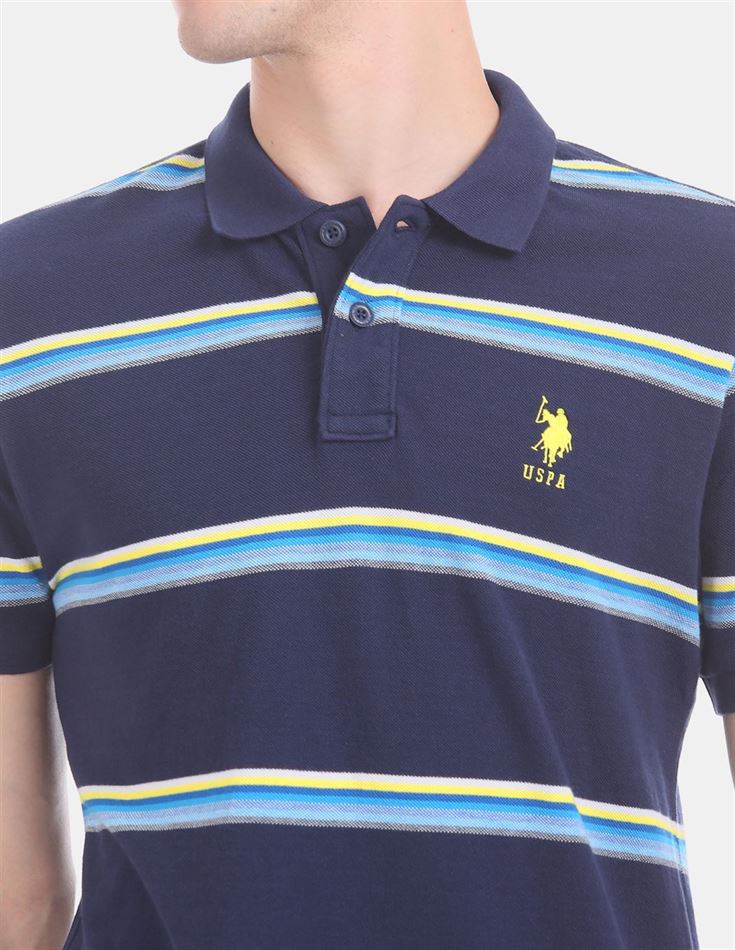 U.S.Polo Assn. Men Casual Wear Blue T-Shirt